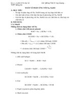 Ôn thi cấp tốc môn Hóa: Toán về phản ứng với kim loại kiềm và dung dịch kiềm