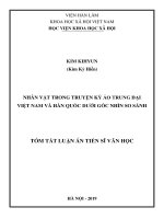 Nhân vật trong truyện kỳ ảo trung đại việt nam và hàn quốc dưới góc nhìn so sánh tt