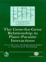 The gene for gene relationship in plant parasite interactions   i r  crute, e b  holwb, j  j  burdon (CABI, 1997) 