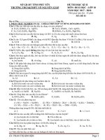 Để thi học kỳ II môn Hóa học lớp 10 (Có đáp án)