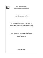 Kế toán trách nhiệm tại công ty TNHH MTV xăng dầu bắc tây nguyên