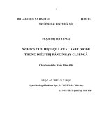 Nghiên cứu hiệu quả của laser diode trong điều trị răng nhạy cảm ngà