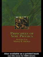 Principles of soil physics   r  lal, m  shukla (marcel dekker, 2004) 