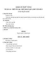 Giáo án Ngữ văn 8 bài 14: Viết bài tập làm văn số 3 Văn thuyết minh