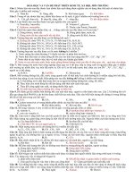 Câu hỏi trắc nghiệm Hóa học và vấn đề kinh tế xã hội môi trường