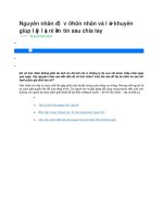 Nguyên nhân đổ vỡ hôn nhân và lời khuyên giúp lấy lại niềm tin sau chia tay