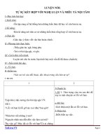 Giáo án Ngữ văn 9 bài 13: Luyện nói: tự sự kết hợp với nghị luận và miêu tả nội tâm