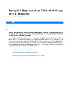 Suy nghĩ á đông làm phụ nữ việt yếu thế trong chuyện phòng the