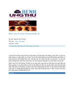 Bệnh ung thư cách phòng và điều trị