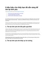 8 dấu hiệu cho thấy bạn đã sẵn sàng để tìm lại tình yêu