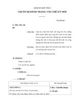 Giáo án Ngữ văn 9 bài 20: Chuẩn bị hành trang vào thế kỷ mới