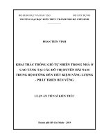 Khai thác thông gió tự nhiên trong nhà ở cao tầng tại các đô thị duyên hải nam trung bộ hướng đến tiết kiệm năng lượng   phát triển bền vững 