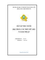 bài tập thực hành cấu trúc dữ liệu và giải thuật