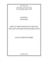 Nhân vật trong truyện kỳ ảo trung đại Việt Nam và Hàn Quốc dưới góc nhìn so sánh (Luận án tiến sĩ)