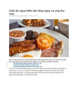 Cách ăn nguy hiểm làm tăng nguy cơ ung thư ruột