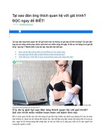 Tại sao đàn ông thích quan hệ với gái trinh