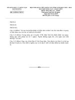 Đề và đáp án thi giáo viên giỏi tỉnh Hải Dương môn Địa lí năm 2015