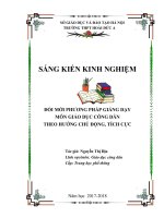 Đổi mới phương pháp giang dạy môn giáo dục công dân theo hướng chủ động, tích cực 