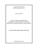 Quản lý phương tiện dạy học ở trường Cao đẳng Kinh tế  Kỹ thuật theo tiếp cận đảm bảo chất lượng giáo dục (Luận án tiến sĩ)
