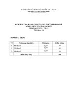 50 ĐỀ KIỂM TRA, ĐÁNH GIÁ KỸ NĂNG THỰC HÀNH NGHỀ NGHỀ: ĐIỆN TỬ CÔNG NGHIỆP GIÁO VIÊN 2019