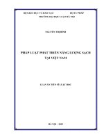 Pháp luật phát triển năng lượng sạch tại Việt Nam (Luận án tiến sĩ)