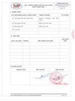 QUY TRÌNH ĐÁNH GIÁ VÀ LỰA CHỌN NHÀ CUNG CẤP