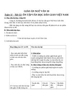 Giáo án Ngữ văn 10 tuần 11: Ôn tập văn học dân gian Việt Nam