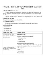 Giáo án Ngữ văn 10 tuần 11: Ôn tập văn học dân gian Việt Nam