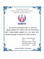 NGHIÊN CỨU NHỮNG YẾU TỐ ẢNH HƯỞNG ĐẾN Ý ĐỊNH KHỞI NGHIỆP CỦA CÁC SINH VIÊN TRƯỜNG ĐẠI HỌC SƯ PHẠM KỸ THUẬT TP.HCM