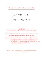 108 bài toán giải và biện luận hệ phương trình bậc nhất chứa tham số