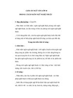 Giáo án Ngữ văn 10 tuần 28 bài: Phong cách ngôn ngữ nghệ thuật