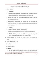 Giáo án Ngữ văn 10 tuần 12: Phong cách ngôn ngữ sinh hoạt