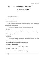 Giáo án Ngữ văn 10 tuần 9: Đặc điểm của ngôn ngữ nói và ngôn ngữ viết