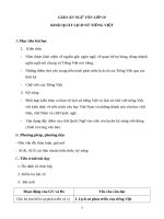 Giáo án Ngữ văn 10 tuần 21 bài: Khái quát lịch sử tiếng Việt