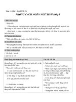 Giáo án Ngữ văn 10 tuần 12: Phong cách ngôn ngữ sinh hoạt