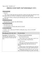 Giáo án Ngữ văn 10 tuần 14: Bài giảng Ngữ văn 10 tuần 14: Phong cách ngôn ngữ sinh hoạt (tt)