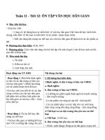 Giáo án Ngữ văn 10 tuần 11: Ôn tập văn học dân gian Việt Nam