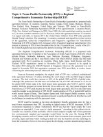 A Brief comparison between Trans-Pacific Partnership (TPP) vs Regional Comprehensive Economics Partnership (RCEP)