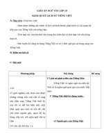 Giáo án Ngữ văn 10 tuần 21 bài: Khái quát lịch sử tiếng Việt