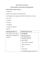 Giáo án Ngữ văn 10 tuần 28 bài: Phong cách ngôn ngữ nghệ thuật