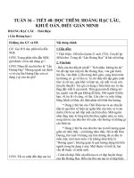 Giáo án Ngữ văn 10 tuần 17: Đọc thêm Thơ hai cu của ba sô, lầu hoàng hạc, nổi oan người phòng khuê, khe chim kêu