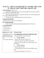 Giáo án Ngữ văn 10 tuần 12: Khái quát văn học dân gian việt nam từ thế kỹ X đến hết thế kỹ XIX