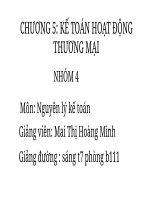 So sánh hệ thống tài khoản trong công ty thương mại và công ty dịch vụ, những tài khoản bổ sung nào mà công ty thương mại có thể sử dụng , giả sử nó áp dụng phương pháp kế toán HTK theo kê khai thường xuyên