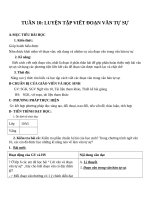 Giáo án Ngữ văn 10 tuần 10: Luyện tập viết đoạn văn tự sự