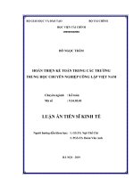 (Luận án tiến sĩ) Hoàn thiện kế toán trong các trường trung học chuyên nghiệp công lập Việt Nam