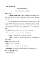 Giáo án Ngữ văn 10 tuần 14: Đọc Tiểu Thanh kí