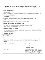 Giáo án Ngữ văn 10 tuần 11: Ôn tập văn học dân gian Việt Nam