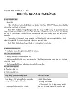 Giáo án Ngữ văn 10 tuần 14: Đọc Tiểu Thanh kí