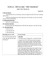 Giáo án Ngữ văn 10 tuần 14: Đọc Tiểu Thanh kí