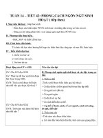Giáo án Ngữ văn 10 tuần 14: Bài giảng Ngữ văn 10 tuần 14: Phong cách ngôn ngữ sinh hoạt (tt)
